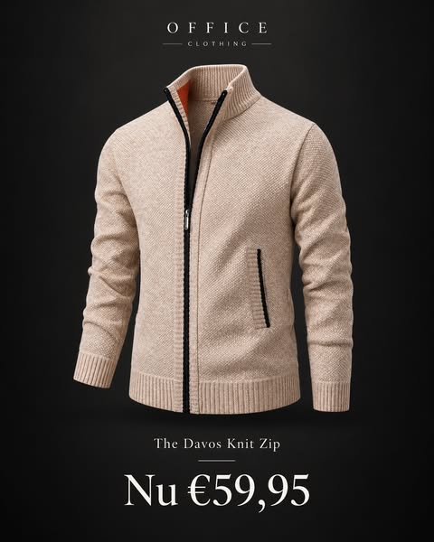 THE DAVOS KNIT ZIP | Nu €59,95