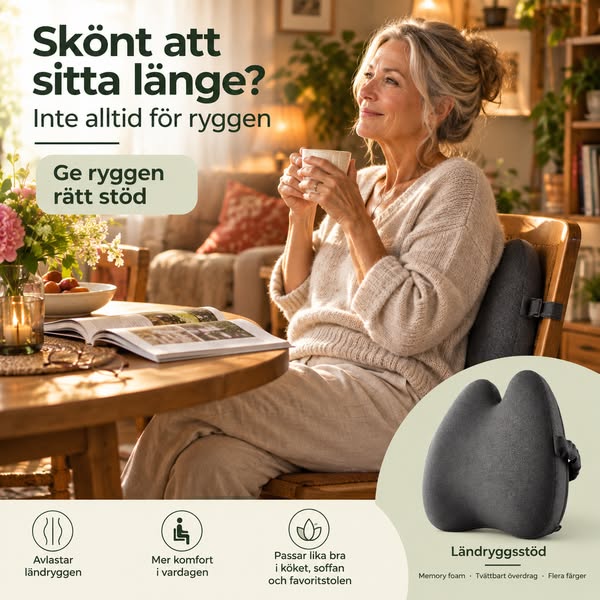 Skönt att sitta länge? Inte alltid för ryggen