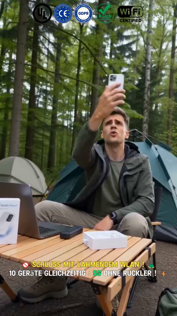Tragbarer 4G/5G WLAN Router – Mobiles Highspeed-Internet für ganz Europa