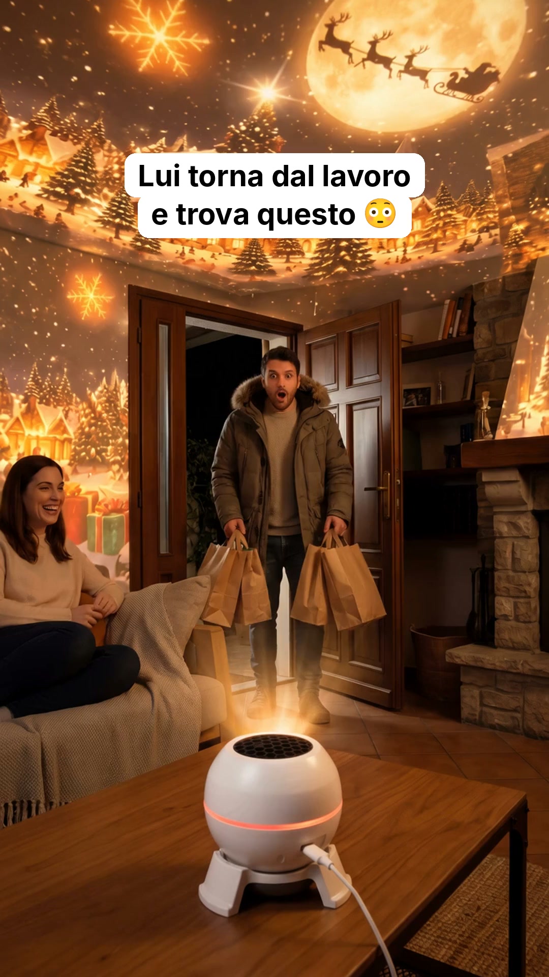 Il soffitto diventa un cielo di Natale