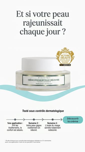 Crème anti-âge à l'immortelle des dunes