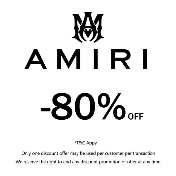 AMIRI 80+% OFF Best Prices.