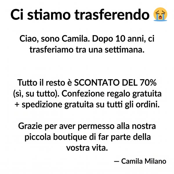La piccola boutique di Milano che le donne amano da dieci anni è in trasferimento.