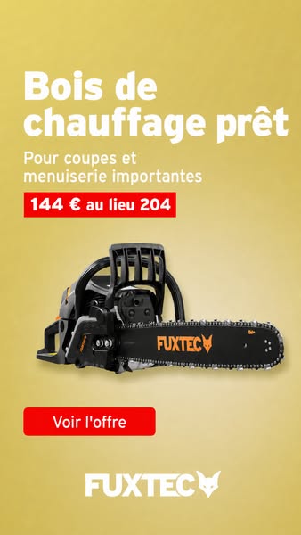 144 € pour votre nouvelle tronçonneuse