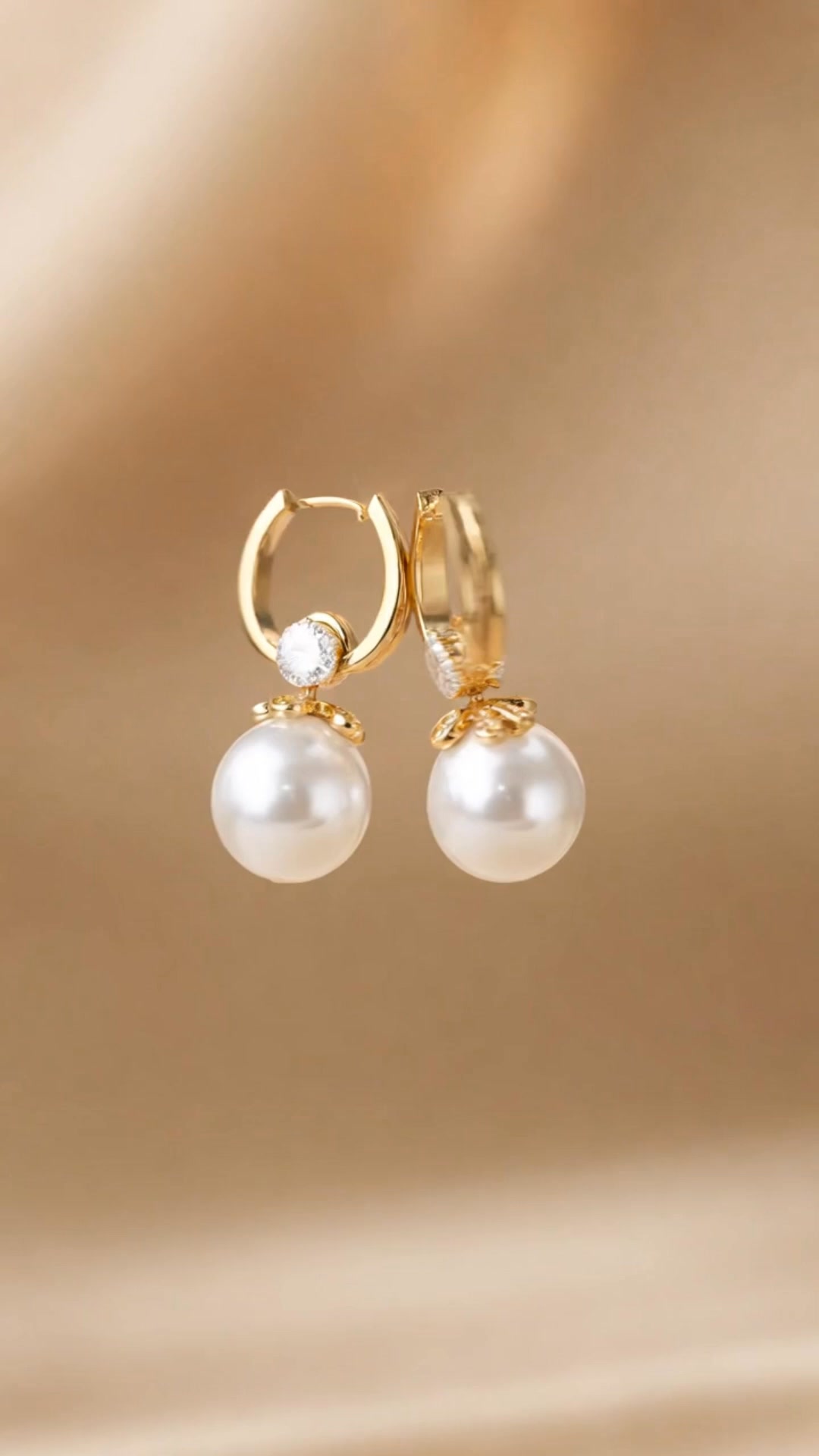 Sparkly Pearl Dangle Earrings–Easily create a touch of everyday luxury