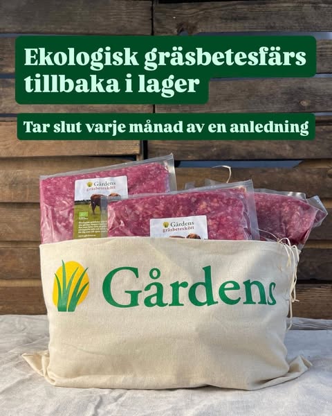 Ekologisk gräsbetad nötfärs