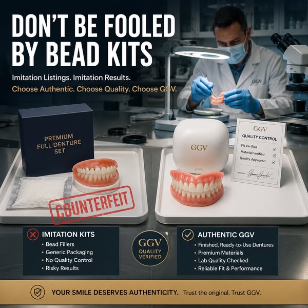 Don't Be Fooled By Plastic Bead Kits! See What a REAL Snap-On Denture Looks Like