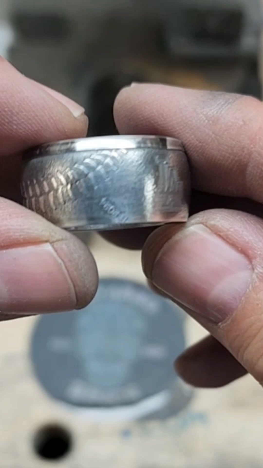 Hand‑Stamped MLB Baseball Silver Coin Ring