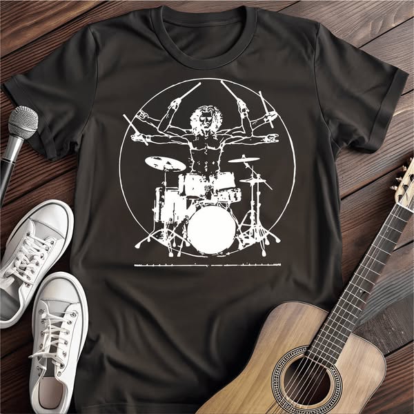 Vitruvian Drummer T-Shirt