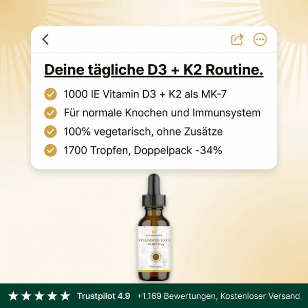 D3 + K2 für Knochen & Immunsystem