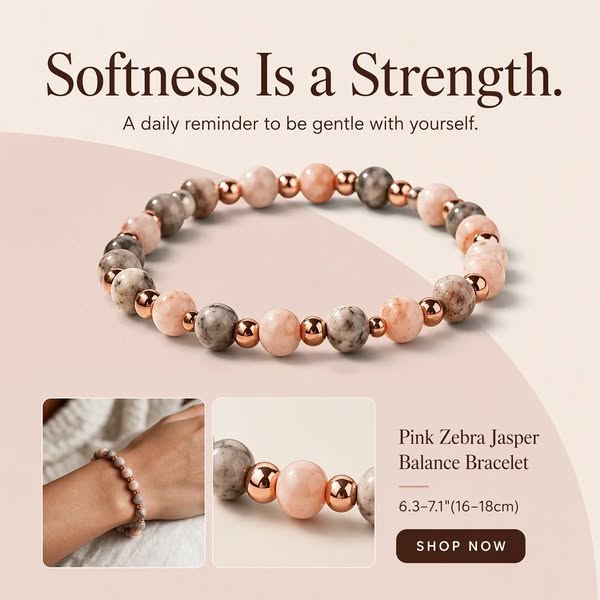 Pink Zebra Jasper Balance Bracelet – Natural Stone Bead
