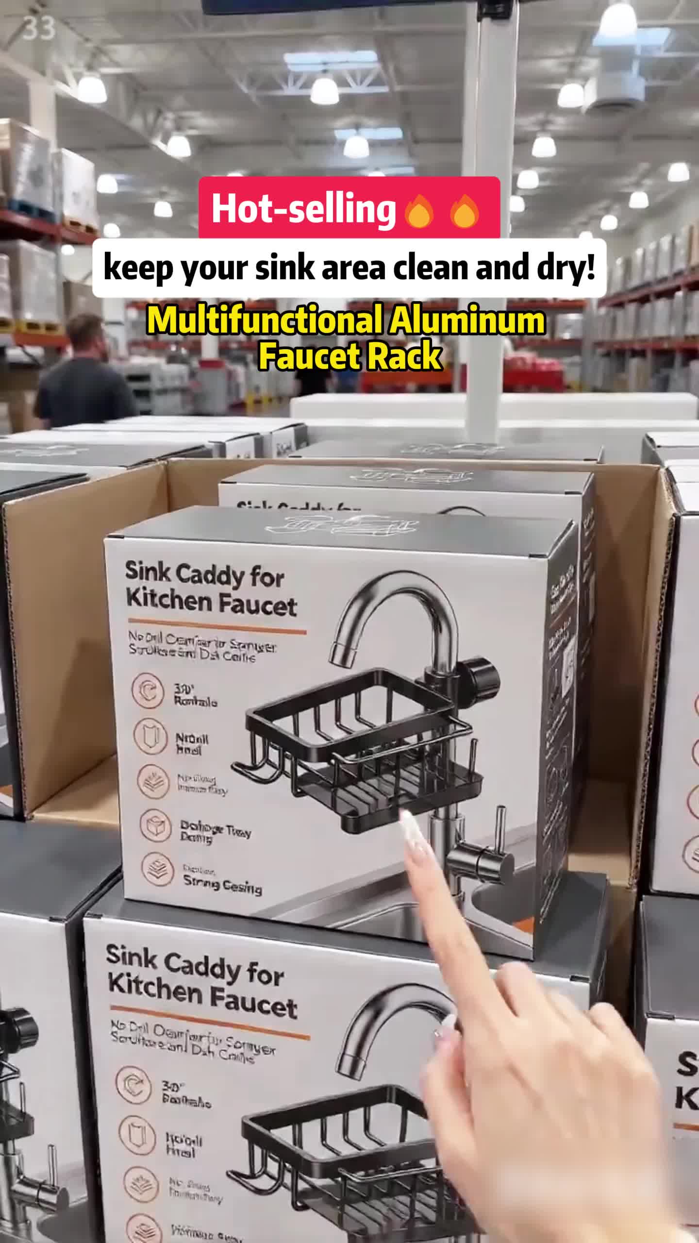 Multifunctional Aluminium Faucet Rack