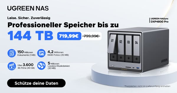 Jetzt 15% Rabatt: UGREEN NAS