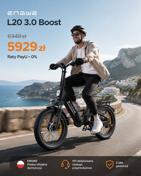 Nowość ENGWE L20 3.0 Boost – komfort jazdy na nowym poziomie!