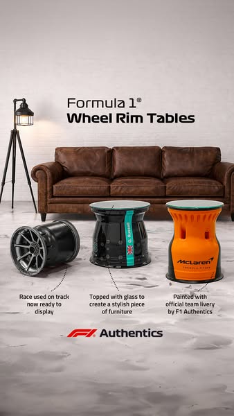F1® Wheel Rim Tables