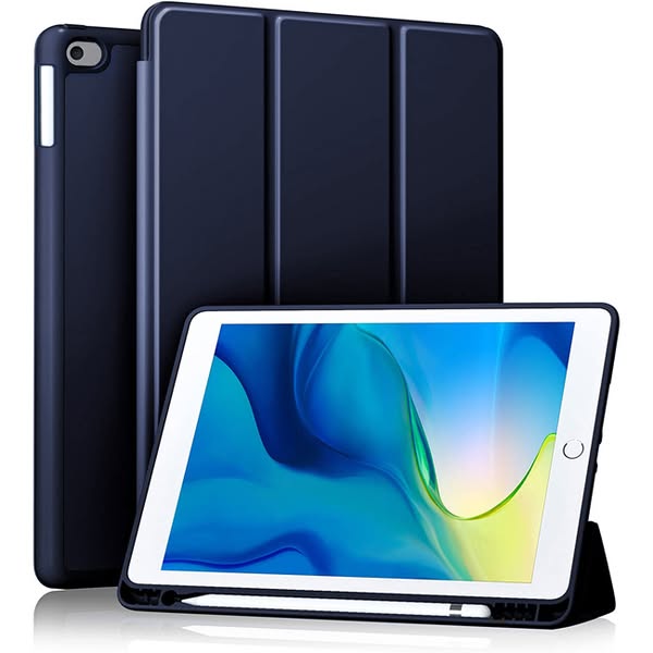 OEM Soft TPU Flexible Pencil Holder Case Dark Blue iPad Air / Air 2