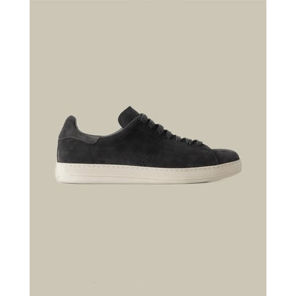 Tom Ford Charcoal Grey Suede Warwick Sneaker