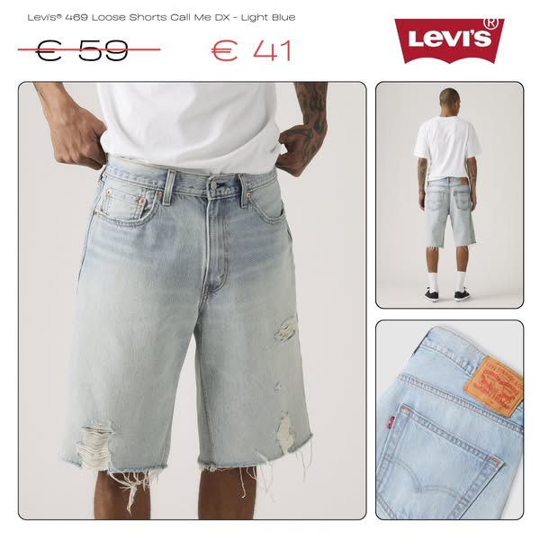 Levi's® 469 Loose Shorts Call Me DX - Light Blue