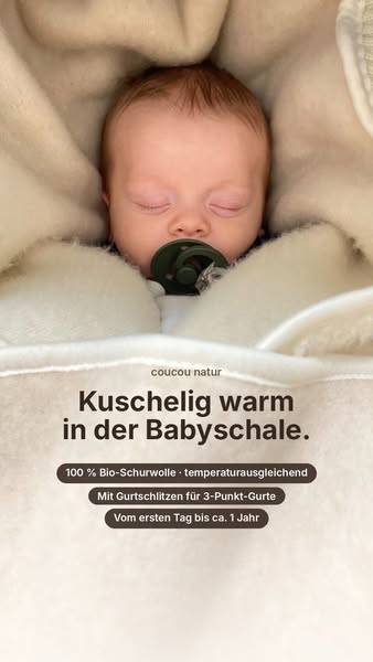 Wollwärme für die Babyschale