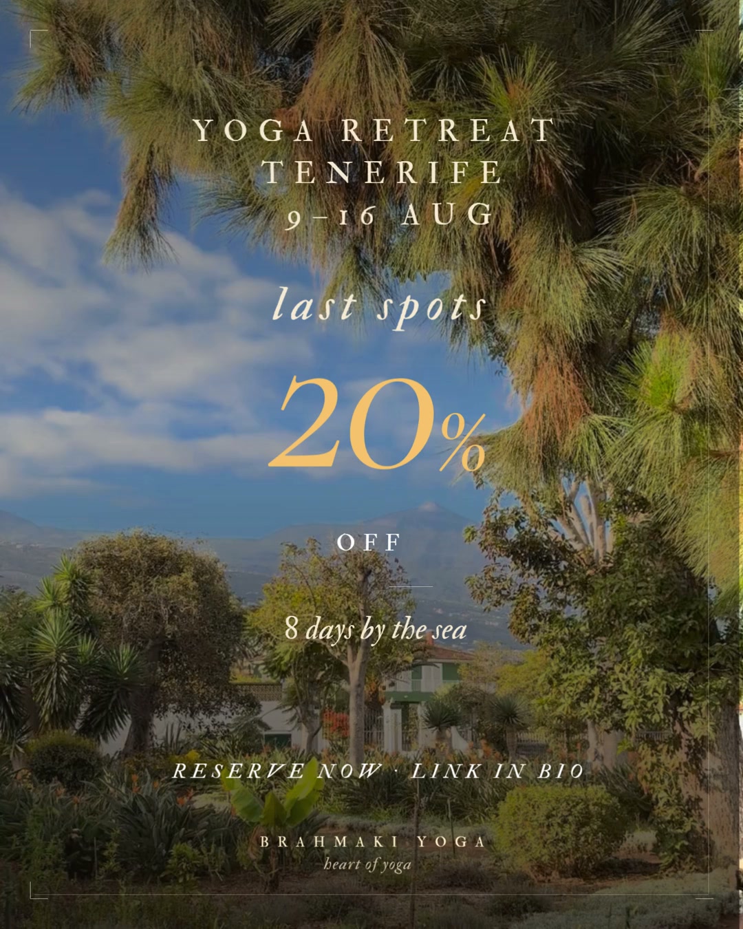 Last spots - 20% off