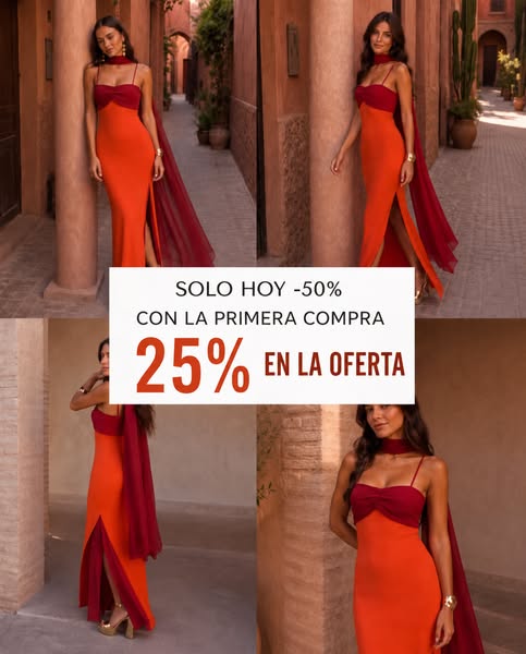 Vestido Maxi Color Block — Desde 60,81€