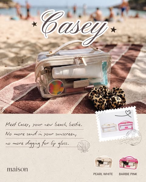 CASEY | Clear Flat Lay Makeup Bag