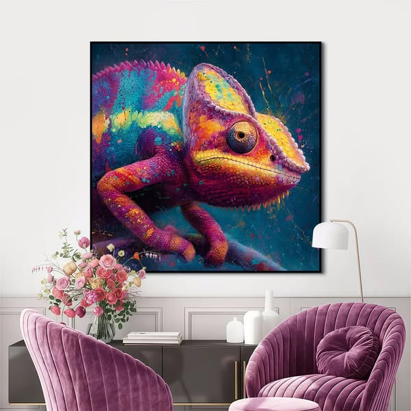 Toile - Vivid Chameleon | Corner of Art