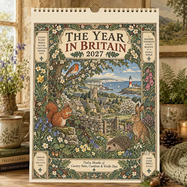 A Year in Britain 2027 – Vintage Storybook Wall Calendar - Buy 1