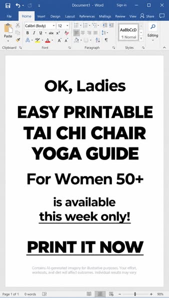 Get VISIBLE body transformation in 28 DAYS with Chair Yoga!