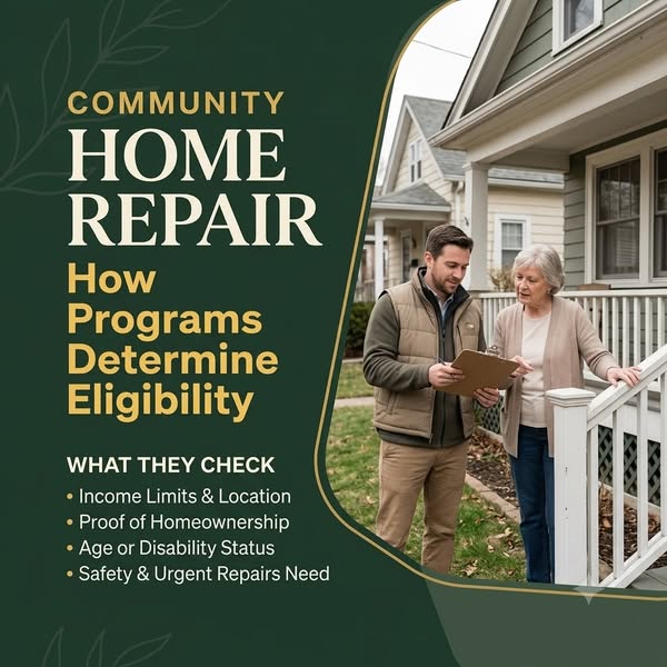 How Community Home Repair Programs Determine Eligibility
