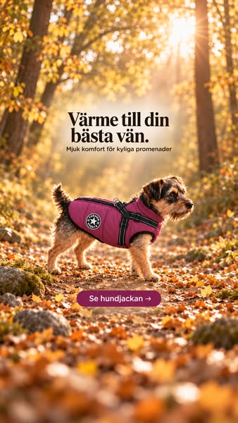 Hundjacka med inbyggd sele