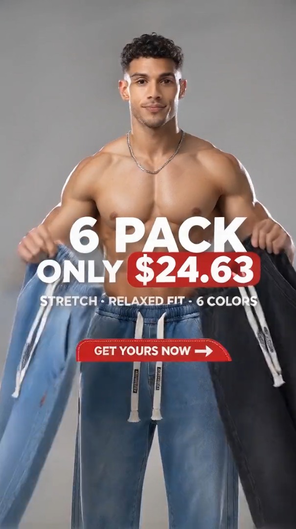 6 COLORS PACK ONLY $24.63 — Everyday Stretch Jeans