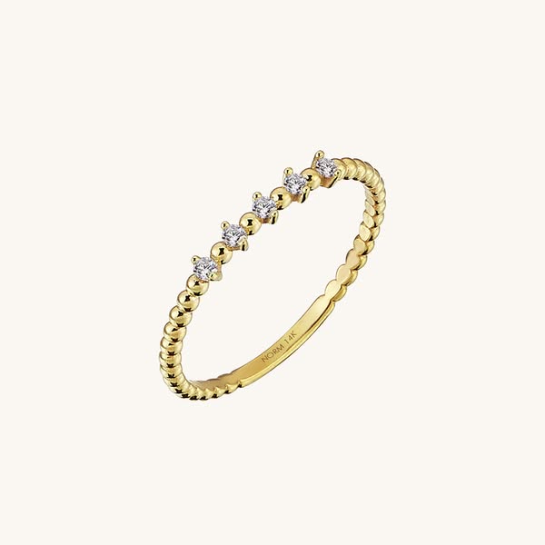 Mini Ball Ring in Gold