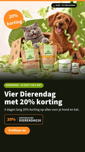Gebruik code DIERENDAG26