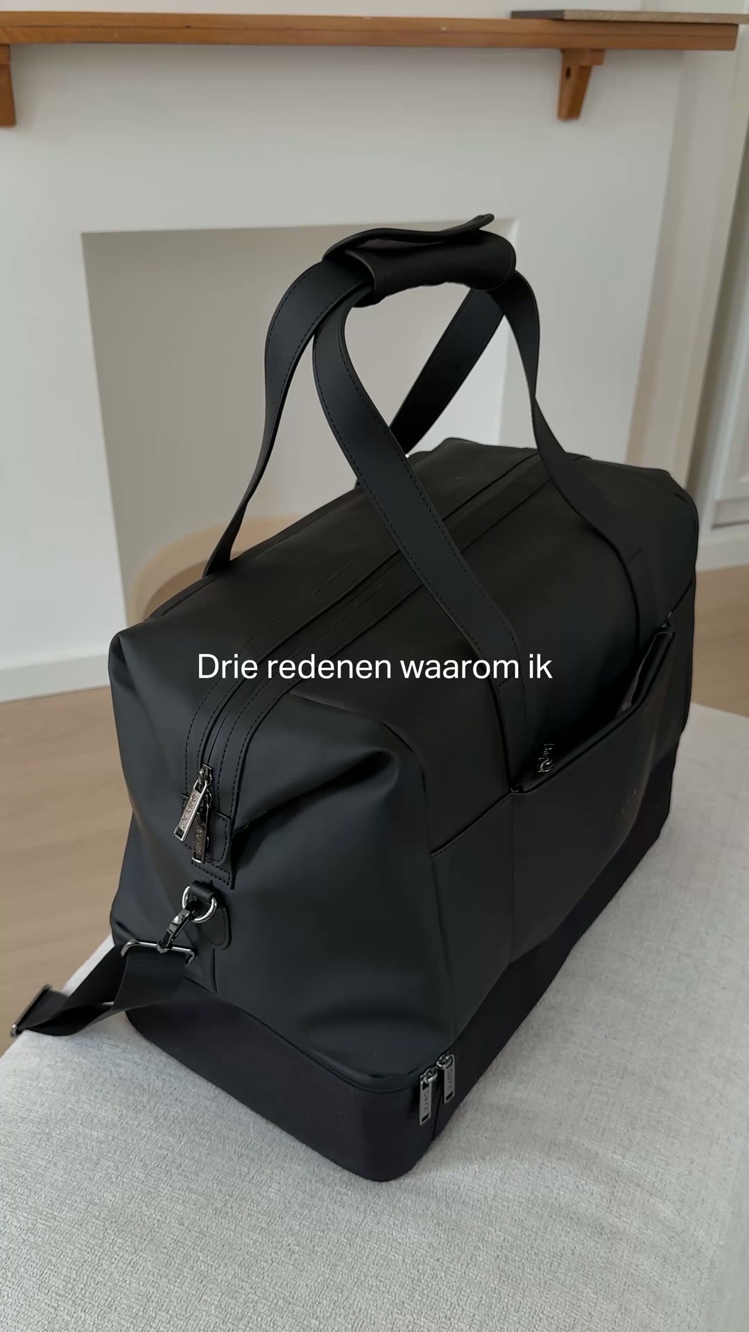 Altijd te veel spullen. Eén tas die het oplost.