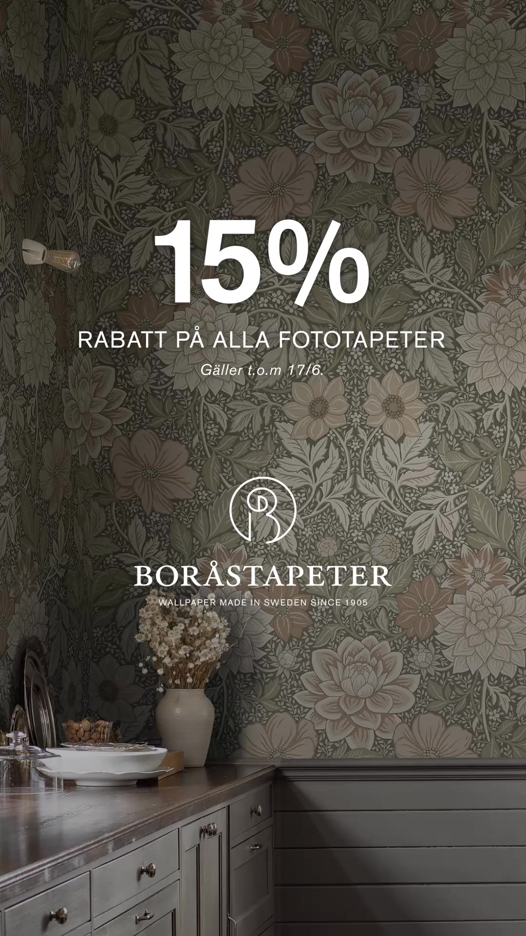 15% på alla fototapeter