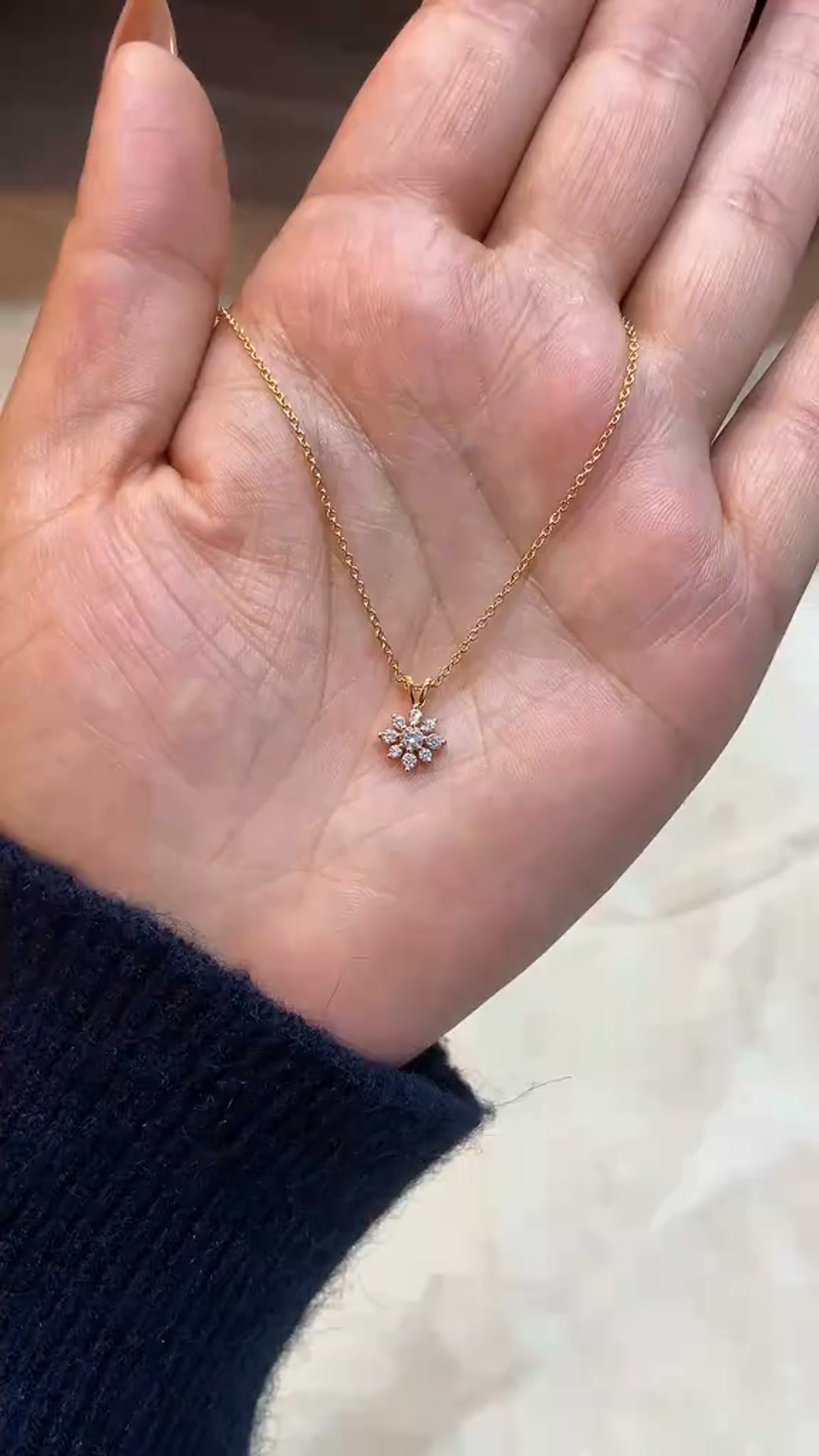 Sparkling Snowflake Pendant Necklace