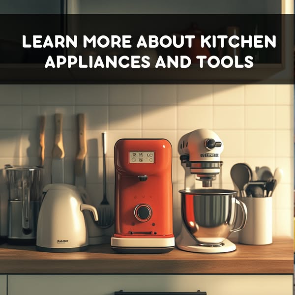 Learn more about kitchen appliances and tools