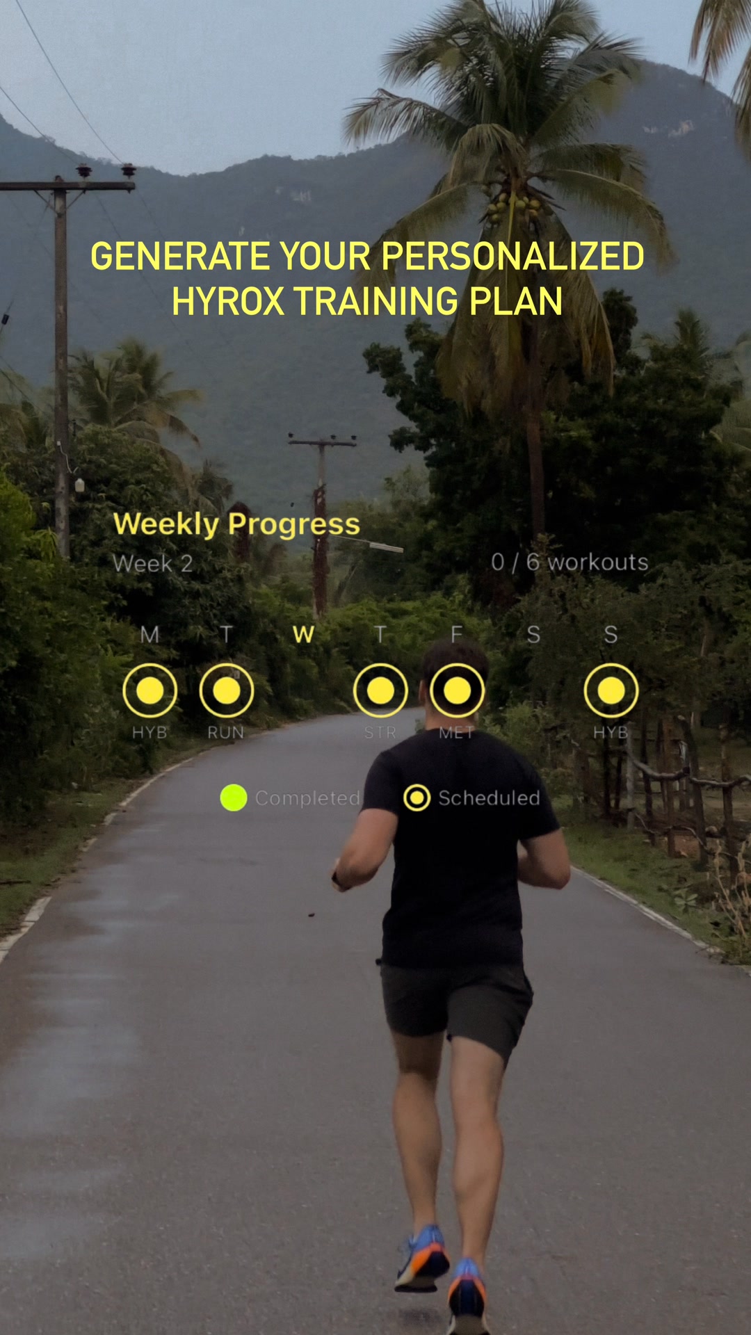 Want to crush your next HYROX race? Get daily workouts tailored to your fitness level