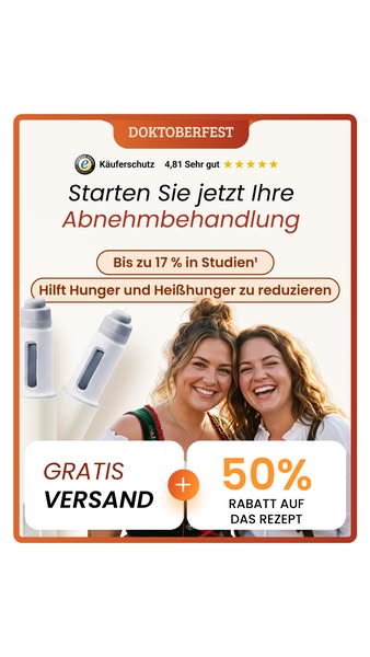 Doktoberfest Special: Kostenloser Versand + 50 % Rabatt auf das Rezept
