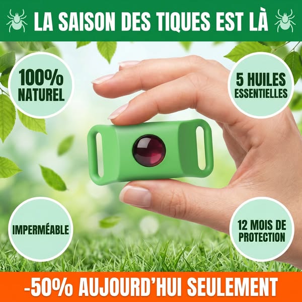 Un pendentif. 12 mois. Zéro tique.