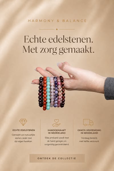 Echte edelstenen, met zorg gemaakt