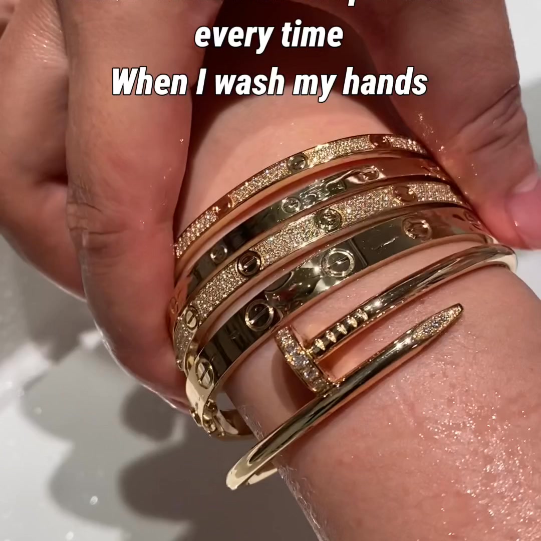 18K Gold & Shower-Safe No Fading!
