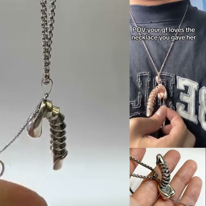 Erectable Penis Pendant Necklace