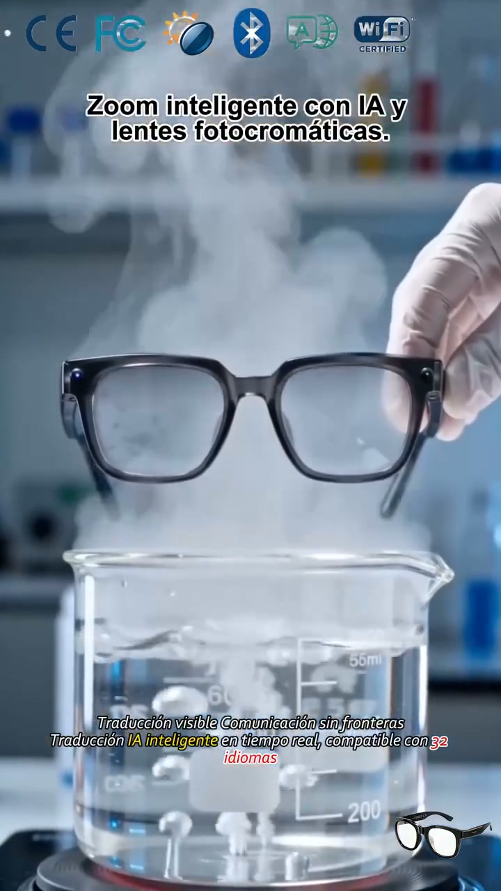 AI Translation Smart Glasses — Real‑Time Translator Eyewear with Open‑Ear Bluetooth Audio for Travel & Daily Communication