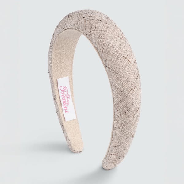 Textured hair band, beige