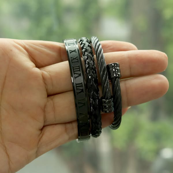 Bangle Braided Titanium Steel Bracelet