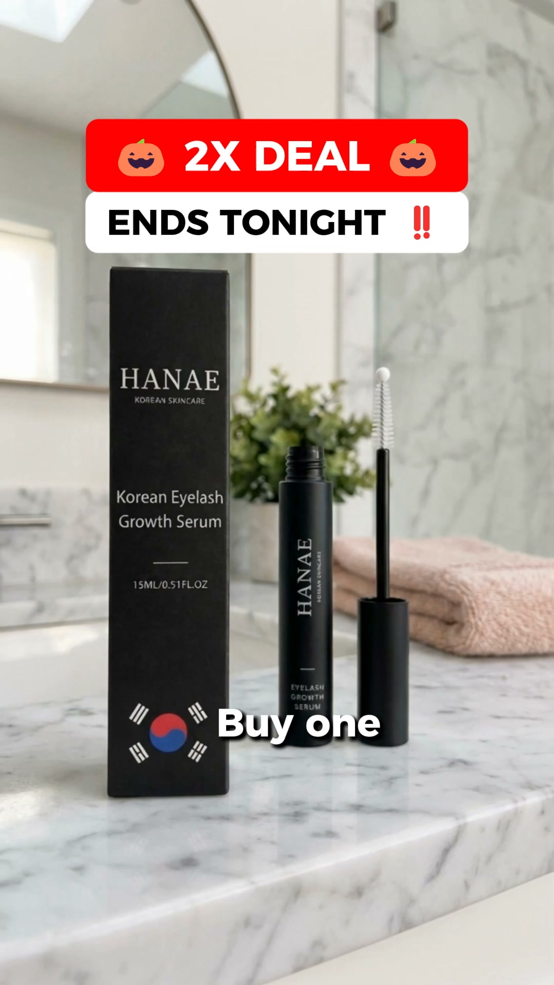 Halloween Sale: Buy 1 Get 1 Free On Korea's #1 Eyelash Serum. Ends Tonight.