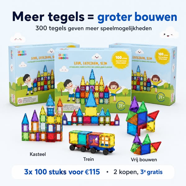 2+1 gratis op magnetic tiles
