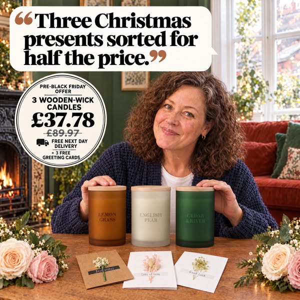 Three Candle for 37.78. Offer Ends soon
